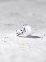 Rainbow Moonstone Ring – 925 Sterling Silver - Image 2