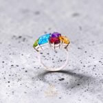 Multi-Gemstone Ring – 925 Sterling Silver