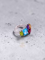 Multi-Gemstone Ring – 925 Sterling Silver - Image 2