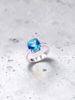 Blue Topaz Ring – 925 Sterling Silver