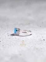 Blue Topaz Ring – 925 Sterling Silver - Image 2