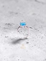 Blue Topaz Ring – 925 Sterling Silver - Image 3
