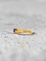 Blue Sapphire Ring – White Gold Plated 925 Sterling Silver - Image 3