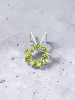 Peridot Cluster Pendant in 925 Sterling Silver