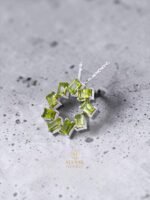 Peridot Cluster Pendant in 925 Sterling Silver - Image 2