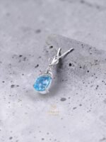 Blue Topaz Pendant in 925 Sterling Silver - Image 3