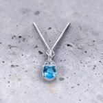 Blue Topaz Pendant in 925 Sterling Silver