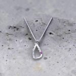 Sri Lankan Map Pendant with Pink Sapphire in 925 Sterling Silver