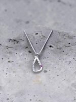 Sri Lankan Map Pendant with Pink Sapphire in 925 Sterling Silver