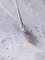 Mixed Gemstone Pendant in 925 Sterling Silver - Image 2