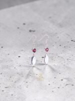 Garnet and Moonstone Earring in 925 Sterling Silver - Image 2
